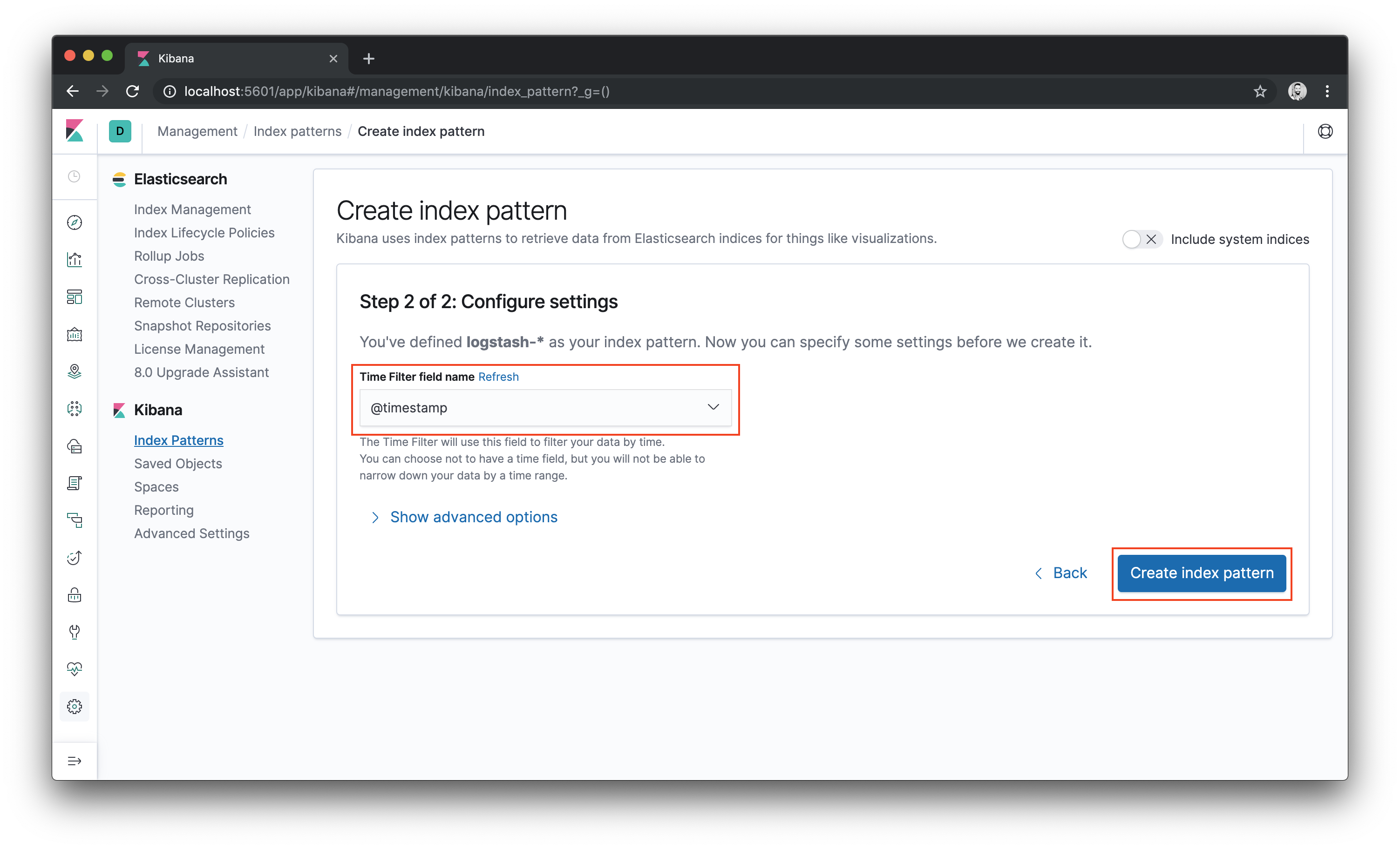 Picking a field for filtering data by time